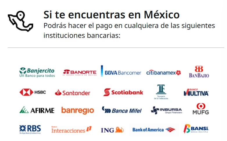 Bancos autorizados para el pago del pasaporte mexicano 2026