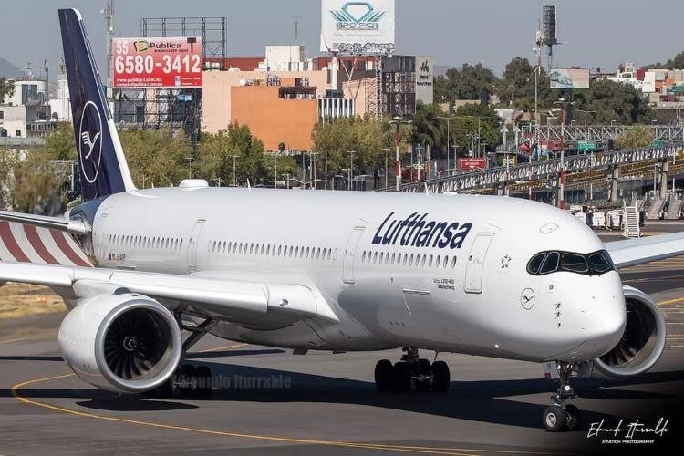 Lufthansa vuela a México con su moderna aeronave Airbus A350-900