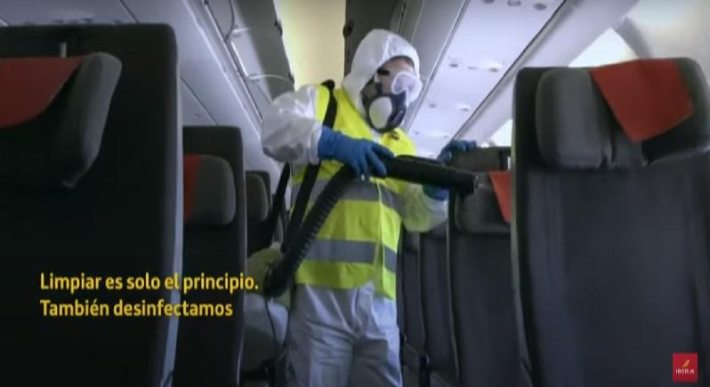 Iberia aplica nuevas soluciones de higienización de sus aviones